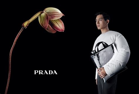 prada ad with the men's shoe|Prada women and men 2023.